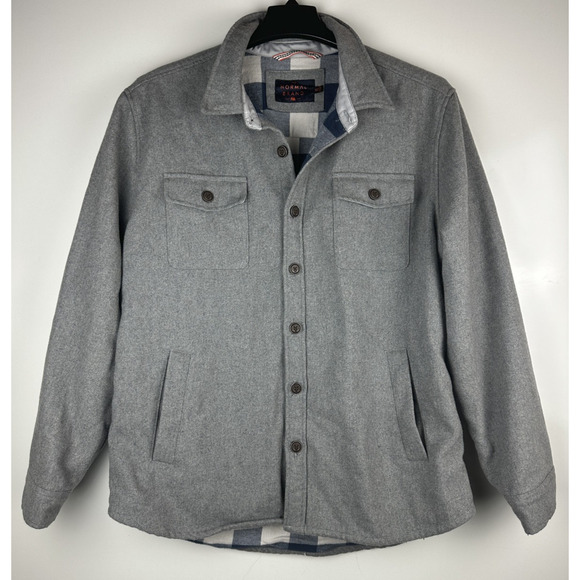 The Normal Brand Brightside Wool Blend Jacket Plaid Flannel Lined Workwear XL - Picture 2 of 9